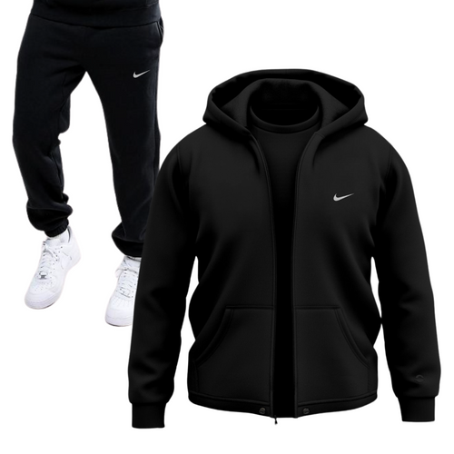 Чоловічий Спортивний костюм весняний літній осінній Nike (Найк) Кофта і штани - Чорний