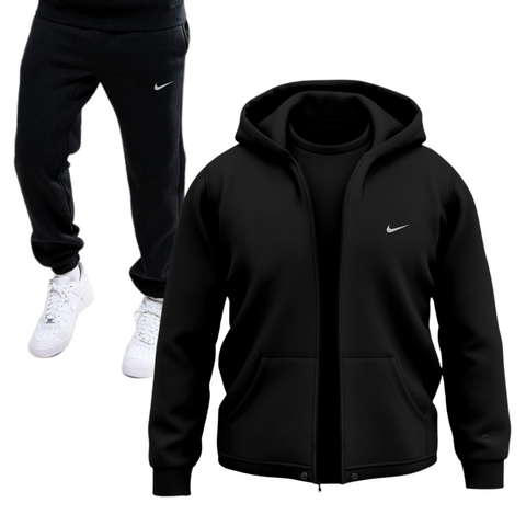 Чоловічий Спортивний костюм (Демісезонний) Nike (Найк) Кофта і штани - Чорний