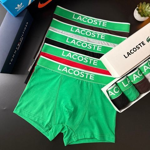 Чоловічі труси Lacoste (Лакост) Набір з 5 штук | Набір Чоловічої нижньої білизни - (бавовняні)