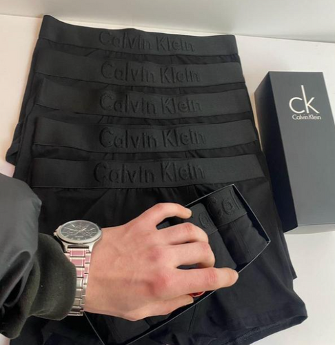 Мужские трусы Calvin Klein (Кельвин Кляйн) Набор из 5 штук | Набор Мужского нижнего белья - (хлопковые)
