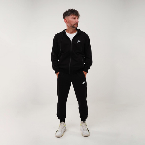 Зимовий чоловічий спортивний костюм (Туреччина) Nike (Найк) Кофта і штани - Чорний