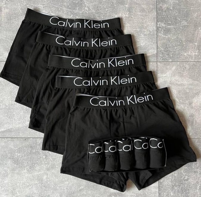 Мужские трусы Calvin Klein (Кельвин Кляйн) Набор из 5 штук | Набор Мужского нижнего белья - (хлопковые)