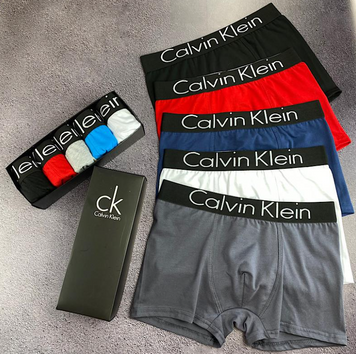 Мужские трусы Calvin Klein (Кельвин Кляйн) Набор из 5 штук | Набор Мужского нижнего белья - (хлопковые)