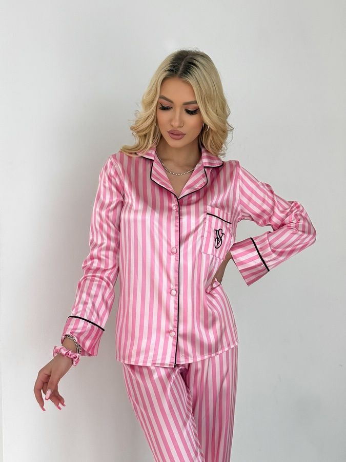 Піжама Victoria's Secret (Вікторія Сікрет) Сорочка і штани - Малинова
