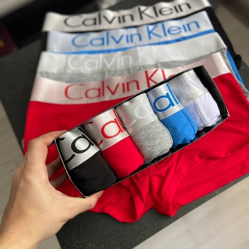 Мужские трусы Calvin Klein (Кельвин Кляйн) Набор из 5 штук (хлопковые)