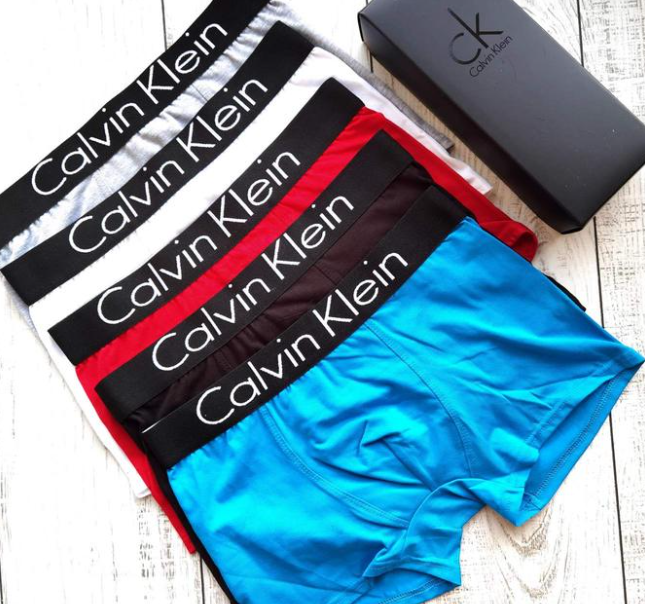 Мужские трусы Calvin Klein (Кельвин Кляйн) Набор из 5 штук | Набор Мужского нижнего белья - (хлопковые)