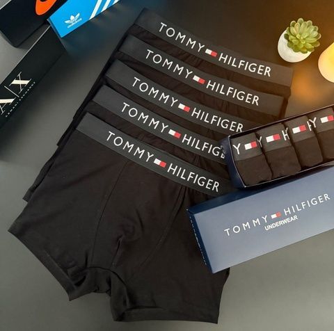 Мужские трусы Tommy Hilfiger (Томми Хилфигер) Набор из 5 штук | Набор Мужского нижнего белья - (хлопковые)