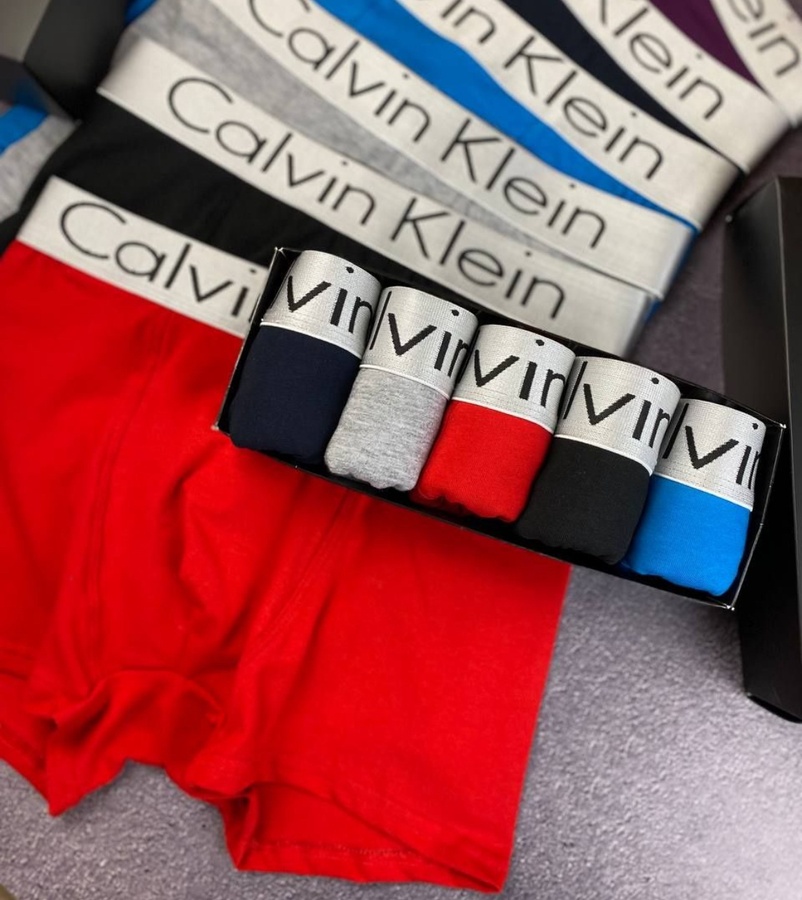 Чоловічі труси Calvin Klein (Кельвін Кляйн) Набір із 5 штук (бавовняні)