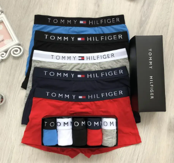 Мужские трусы Tommy Hilfiger (Томми Хилфигер) Набор из 5 штук | Набор Мужского нижнего белья - (хлопковые)