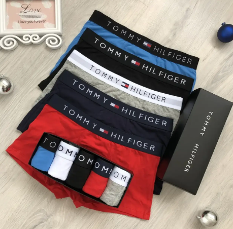 Мужские трусы Tommy Hilfiger (Томми Хилфигер) Набор из 5 штук | Набор Мужского нижнего белья - (хлопковые)