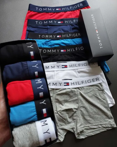 Мужские трусы Tommy Hilfiger (Томми Хилфигер) Набор из 5 штук | Набор Мужского нижнего белья - (хлопковые)