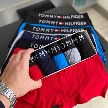 Мужские трусы Tommy Hilfiger (Томми Хилфигер) Набор из 5 штук | Набор Мужского нижнего белья - (хлопковые)