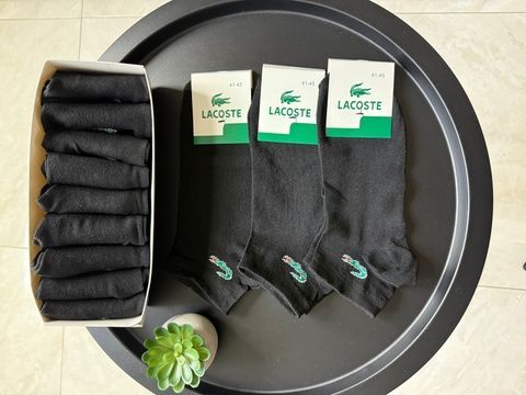 Носки Мужские Lacoste (Лакост) - Чёрные - комплект 9 пар