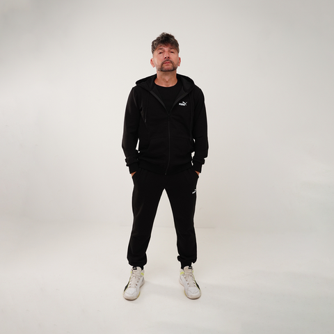 Зимовий чоловічий спортивний костюм (Туреччина) Puma (Пума) Кофта і штани - Чорний