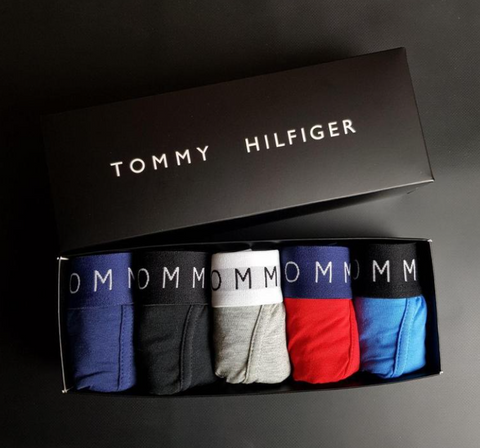 Мужские трусы Tommy Hilfiger (Томми Хилфигер) Набор из 5 штук | Набор Мужского нижнего белья - (хлопковые)