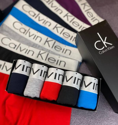 Мужские трусы Calvin Klein (Кельвин Кляйн) Набор из 5 штук (хлопковые)