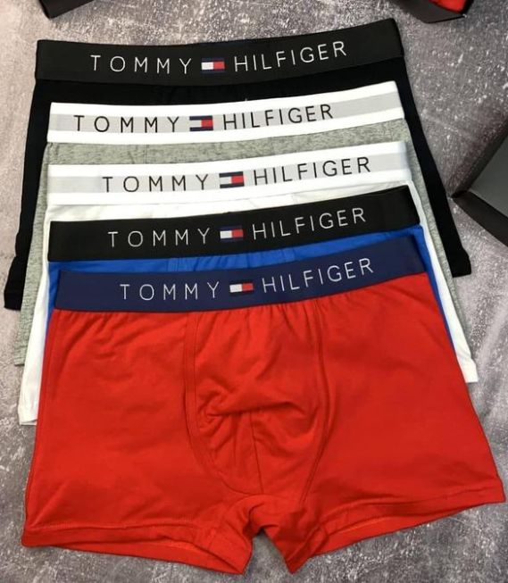 Чоловічі труси Tommy Hilfiger (Томмі Хілфігер) Набір з 5 штук | Набір Чоловічої нижньої білизни - (бавовняні)