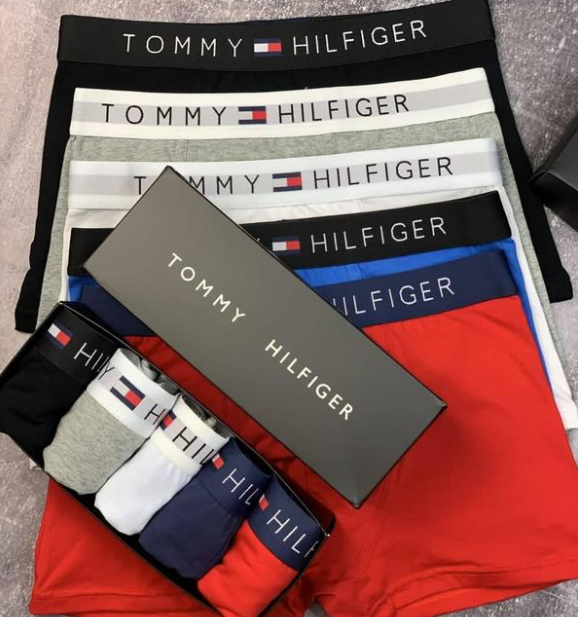 Чоловічі труси Tommy Hilfiger (Томмі Хілфігер) Набір з 5 штук | Набір Чоловічої нижньої білизни - (бавовняні)