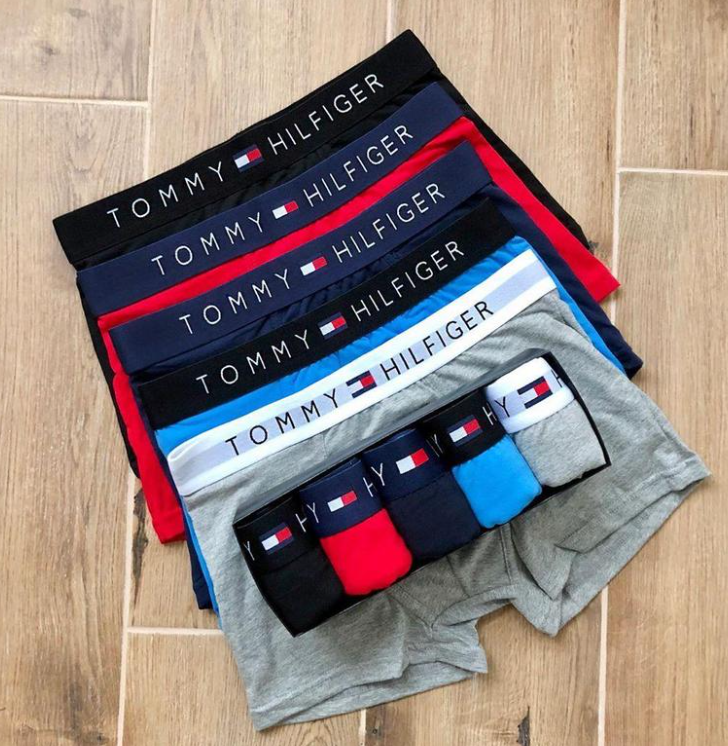 Чоловічі труси Tommy Hilfiger (Томмі Хілфігер) Набір з 5 штук | Набір Чоловічої нижньої білизни - (бавовняні)