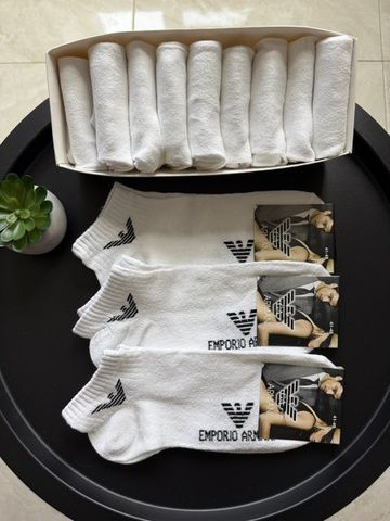 Носки Мужские Armani (Армани) - Белые - комплект 9 пар