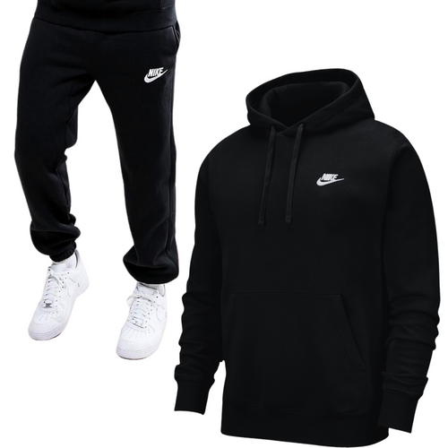 Мужской Спортивный костюм весенний летний осенний Nike (Найк) Кофта и штаны - Чёрный